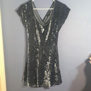 Faux velvet dark blue dress size large